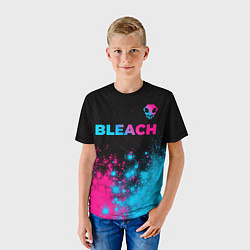 Футболка детская Bleach - neon gradient: символ сверху, цвет: 3D-принт — фото 2