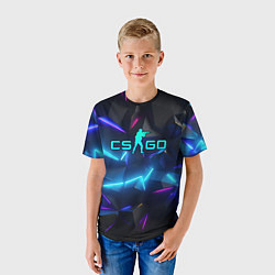 Футболка детская CS GO neon style, цвет: 3D-принт — фото 2