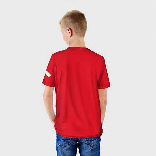 Детская футболка ФК Ливерпуль форма 2324 домашняя / 3D-принт – фото 4