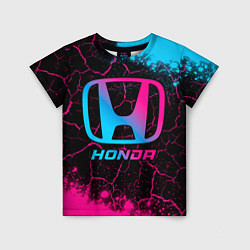 Детская футболка Honda - neon gradient