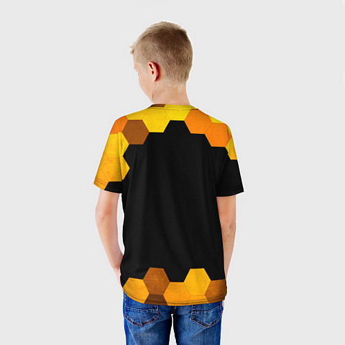 Детская футболка Chery - gold gradient / 3D-принт – фото 4