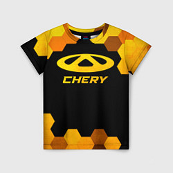 Детская футболка Chery - gold gradient