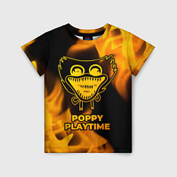 Детская футболка Poppy Playtime - gold gradient