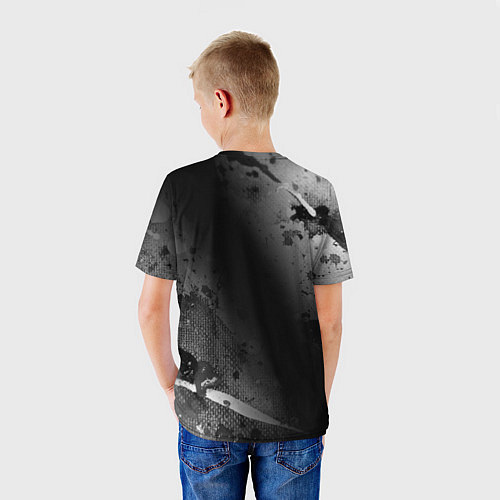 Детская футболка Beastars glitch на темном фоне: надпись, символ / 3D-принт – фото 4