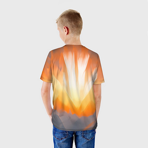 Детская футболка Нарисованная огненная лиса / 3D-принт – фото 4