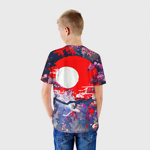 Детская футболка Кокушибо первая луна - Клинок рассекающий демонов / 3D-принт – фото 4
