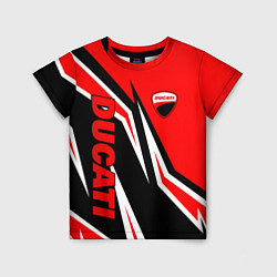 Детская футболка Ducati- red stripes