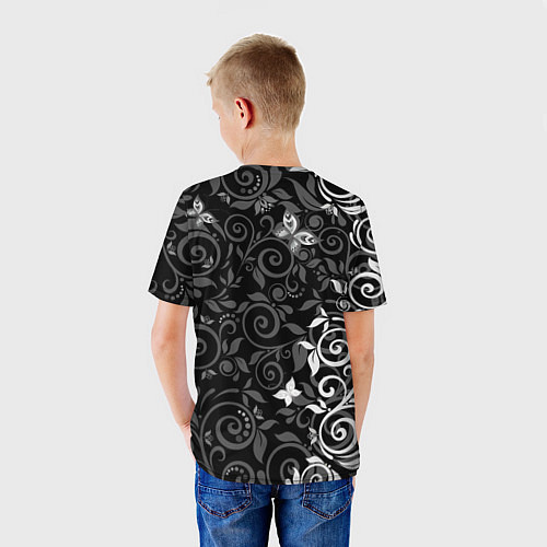 Детская футболка Орнамент с бабочками / 3D-принт – фото 4