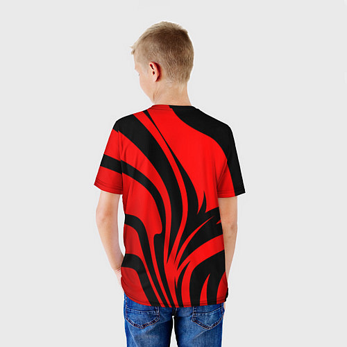 Детская футболка Ducati - red stripes / 3D-принт – фото 4