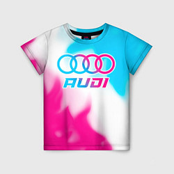 Детская футболка Audi neon gradient style