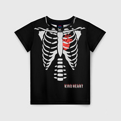 Детская футболка Скелет с добрым сердцем