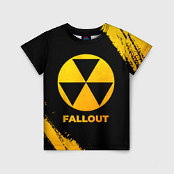 Детская футболка Fallout - gold gradient