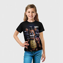 Футболка детская Five Nights at Freddys персонажи, цвет: 3D-принт — фото 2