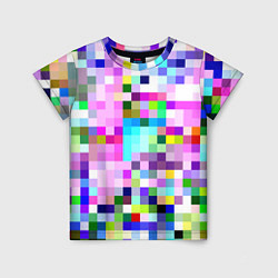 Детская футболка Пиксельная яркая абстракция