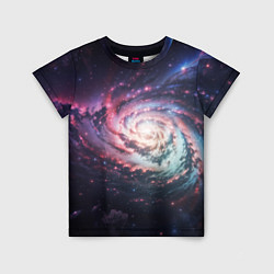 Детская футболка Спиральная галактика в космосе