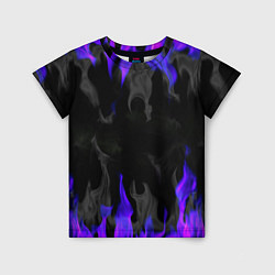Детская футболка Неоновый огонь и дым