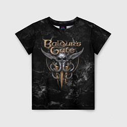 Футболка детская Baldurs Gate 3 dark logo, цвет: 3D-принт