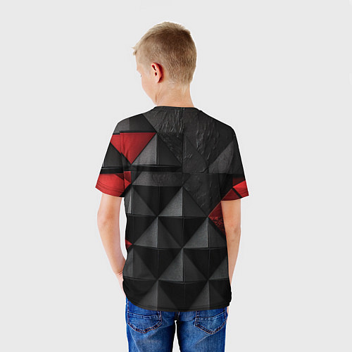 Детская футболка Baldurs Gate 3 logo red black / 3D-принт – фото 4