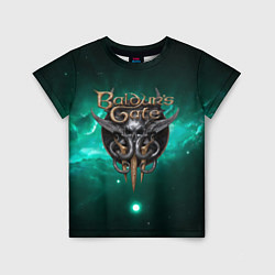 Детская футболка Baldurs Gate 3 logo green