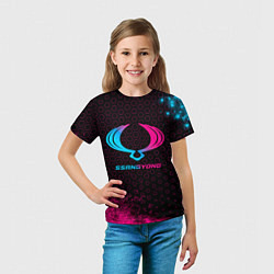 Футболка детская SsangYong - neon gradient, цвет: 3D-принт — фото 2