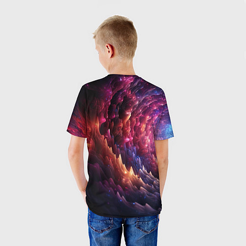 Детская футболка Звездная космическая спираль / 3D-принт – фото 4