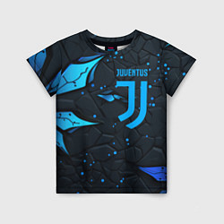 Детская футболка Juventus abstract blue logo