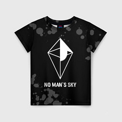 Детская футболка No Mans Sky glitch на темном фоне