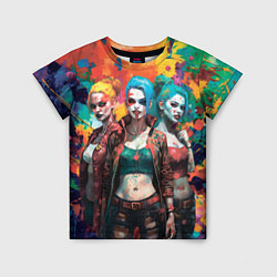 Детская футболка Три девушки на Хэллоуин