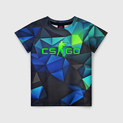 Детская футболка CSGO blue abstract