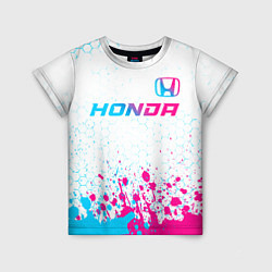 Детская футболка Honda neon gradient style: символ сверху