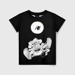 Детская футболка Луффи и гир 5 на луне