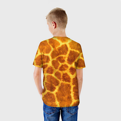 Детская футболка Шкура жирафа - текстура / 3D-принт – фото 4