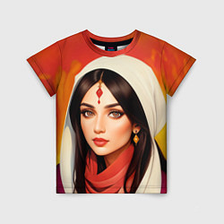 Детская футболка Нейросеть - индийская принцесса