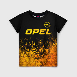 Детская футболка Opel - gold gradient: символ сверху