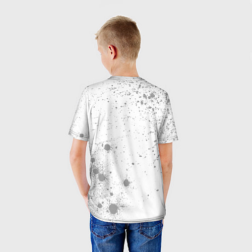 Детская футболка The Witcher glitch на светлом фоне: надпись, симво / 3D-принт – фото 4