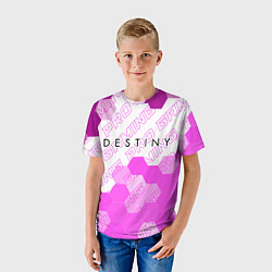 Футболка детская Destiny pro gaming: символ сверху, цвет: 3D-принт — фото 2