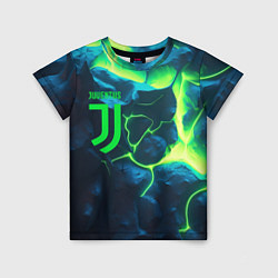 Детская футболка Juventus green neon