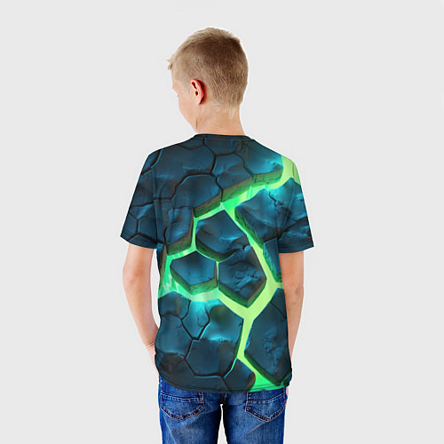 Детская футболка CS GO green texture logo / 3D-принт – фото 4