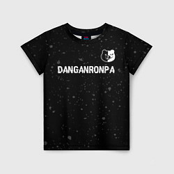 Детская футболка Danganronpa glitch на темном фоне: символ сверху