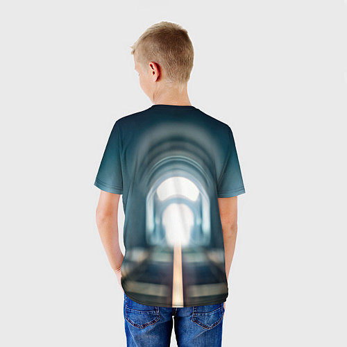 Детская футболка Девушка проводница на станции / 3D-принт – фото 4