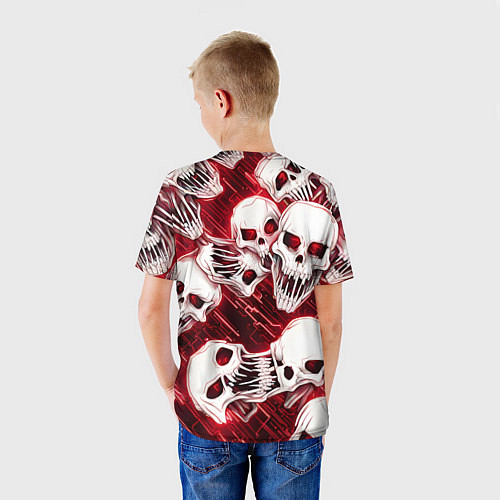 Детская футболка Черепа киберпанк / 3D-принт – фото 4