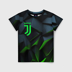 Детская футболка Juventus black green logo