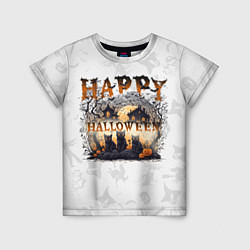 Детская футболка С котиками на хэллоуин