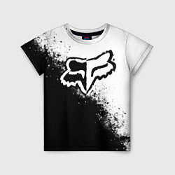 Детская футболка Fox motocross - черно-белые пятна