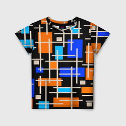 Детская футболка Разноцветная прямоугольная абстракция