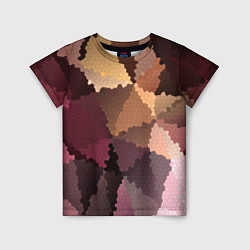Детская футболка Мозаика в коричнево-розовых тонах