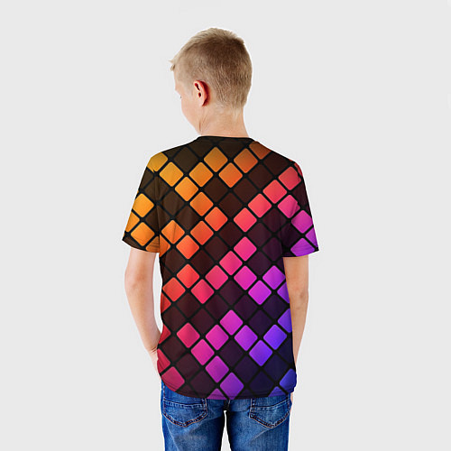 Детская футболка Цветной тетрис / 3D-принт – фото 4