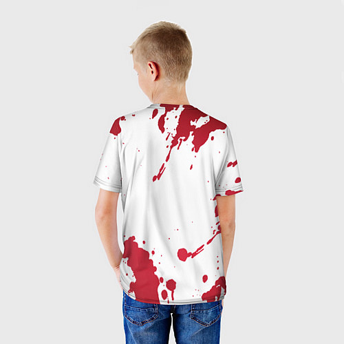 Детская футболка Дракон на фоне красных пятен / 3D-принт – фото 4