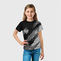 Футболка детская Герб РФ - монохромный, цвет: 3D-принт — фото 2