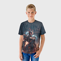 Футболка детская Бронированная девушка-киборг, цвет: 3D-принт — фото 2